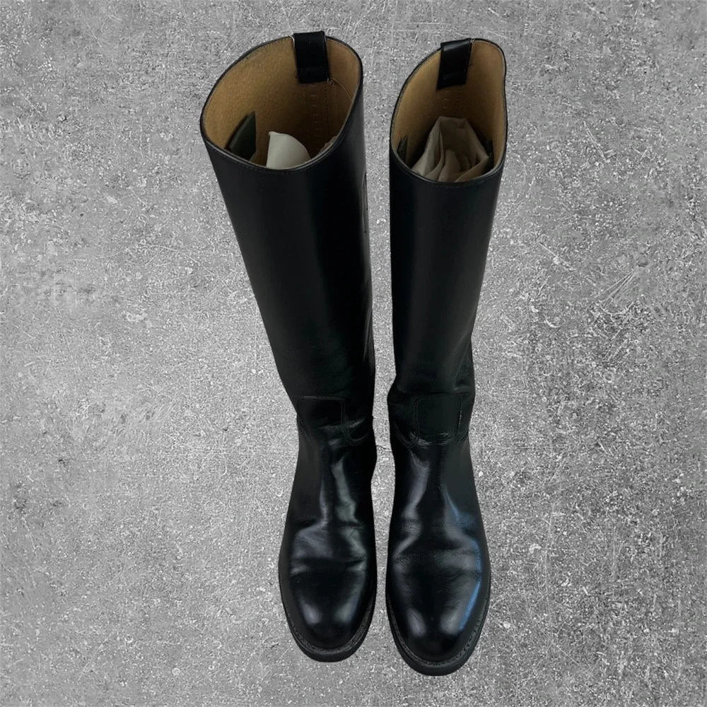 Bates Floataways Tall Leather‎ Boots Mens 8 E Black Military Uniform Riding USA
